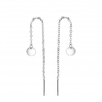 Durchziehohrringe 925-Sterling Silber rhodiniert