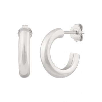 Creolen 925 Sterling Silber rhodiniert chunky