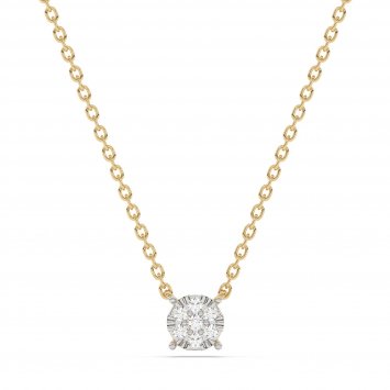 Halskette 585 Gelbgold mit im Labor gezüchtetem Diamanten