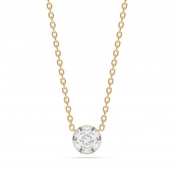 Halskette 585 Gelbgold mit im Labor gezüchteten Diamanten