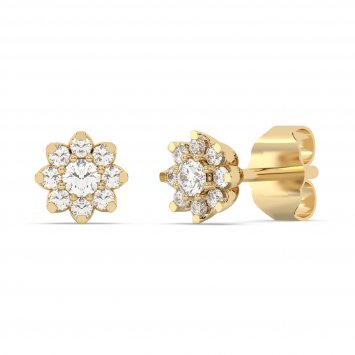 Ohrringe 585 Gelbgold mit im Labor gezüchteten Diamanten