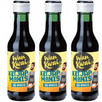 Wan Kwai Ketjap Manis nach indonesischer Art mild 125ml 3er Pack