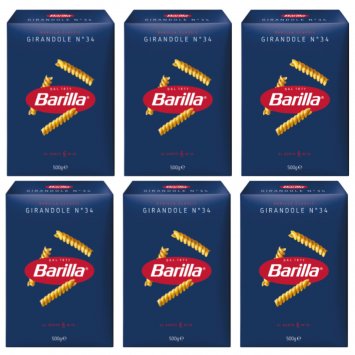 Barilla Girandole Nr 34 Hartweizen gedrehte Nudeln 3000g 6er Pack