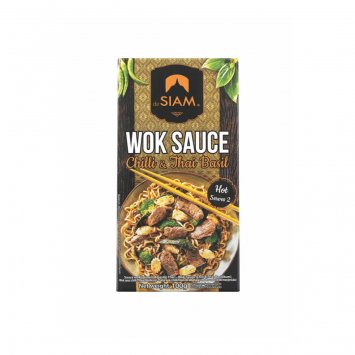 deSiam gewürzte Wok Sauce mit Chilli und Thai Basilikum 100g