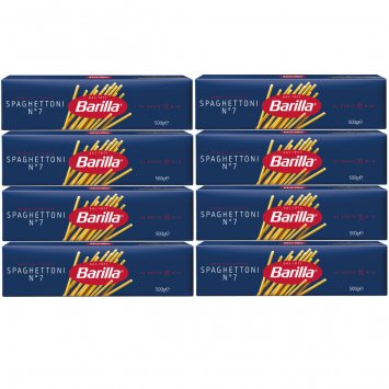Barilla Spaghettoni Nr 7 Pasta aus Hartweizengriess 500g 8er Pack