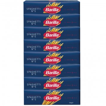 Barilla Spaghetti Nummer 5 Pasta aus Hartweizen 500g 8er Pack
