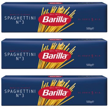 Barilla Spaghettini Nummer 3 Hartweizennudeln Pasta 500g 3er Pack