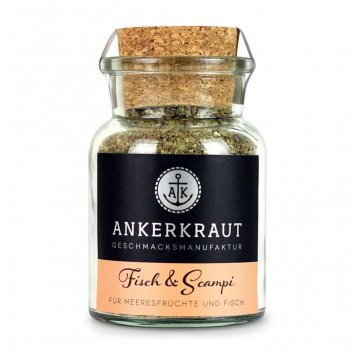 Ankerkraut Fisch und Scampi für Meeresfrüchte und Fisch Korkenglas 70g
