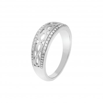 Ring Silber 925 glanz/mattiert Zirkonia