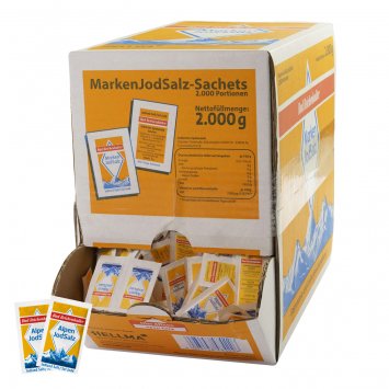 Bad Reichenhaller Marken Jodsalz Mini Portionspäckchen 2000 Stück
