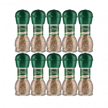 Kotanyi Pizzakräuter Würzmischung grob fein Gewürzmühle 10er Pack 24g