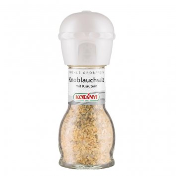 Kotanyi Knoblauch Meersalz würzige Kräuter in einer Gewürzmühle 50g