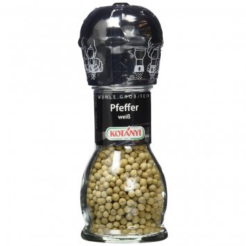 Kotanyi Pfeffer Mühle weißer Pfeffer ganz und getrocknet 52g