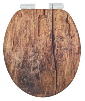 WC-Sitz Mod. Rustic Braun, aus FSC® zertifiziertem MDF