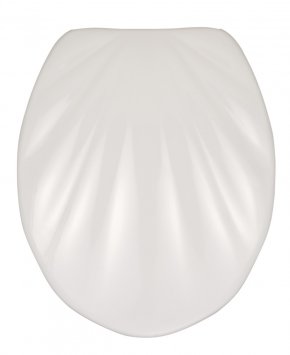 Premium WC-Sitz Mod. Muschel, aus antibakteriellem Duroplast mit Absenkautomatik