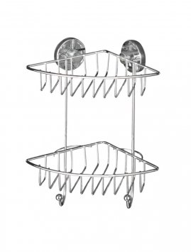 Vacuum-Loc® Eckregal Mod. Bari 2 Etagen, Befestigen ohne bohren