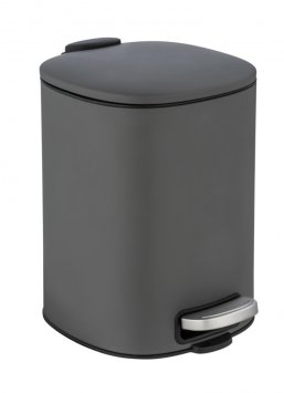 Treteimer Mod. Alassio, Grau 5 L, mit Easy-Close Absenkautomatik