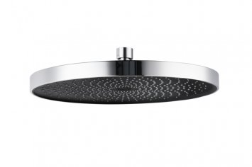 Duschkopf Mod. Softwater Chrom/Schwarz, Ø 26 cm