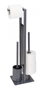 Stand WC-Garnitur Mod. Rivalta Grau, Platte aus Sicherheitsglas