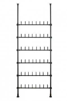 Teleskop-System Mod. Herkules Shoes Schwarz, ausziehregal für 48 Paar Schuhe