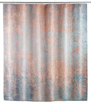 Anti-Schimmel Duschvorhang Mod. Agate, Textil (Polyester), 180 x 200 cm, wasserabweisend, waschbar