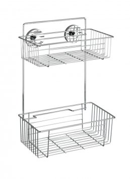 Vacuum-Loc® Wandregal 2 Etagen Mod. Bari, Befestigen ohne bohren