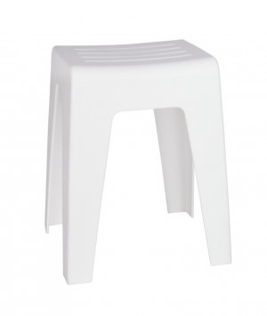 Badhocker Mod. Kumba Weiß, stabile Qualität aus Kunststoff