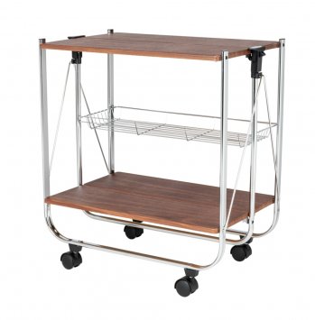 Servierwagen Mod. Dinett Deluxe Walnuss, zusammenklappbar