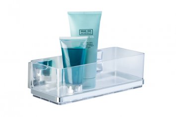 Vacuum-Loc® Wandablage Mod. Quadro Edelstahl, Befestigen ohne bohren