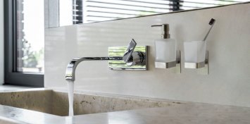 Turbo-Loc® Seifenspender Mod. Genova Matt, abnehmbarer Seifenspender aus satiniertem Glas