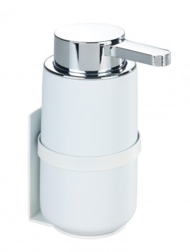 Wand Seifenspender Mod. Woya, Weiß, Keramik-Seifenspender, 250 ml