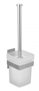 Turbo-Loc® WC-Garnitur Mod. Genova Matt, Abnehmbarer Behälter aus satiniertem Glas