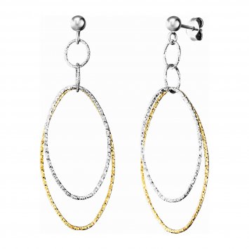 Ohrstecker 925/- Sterling Silber rhodiniert/vergoldet