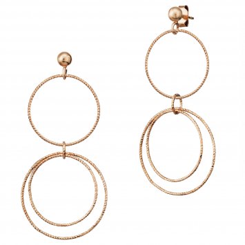 Ohrstecker 925/- Sterling Silber rotvergoldet