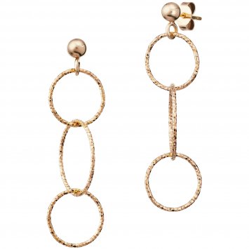 Ohrstecker 925/- Sterling Silber rotvergoldet