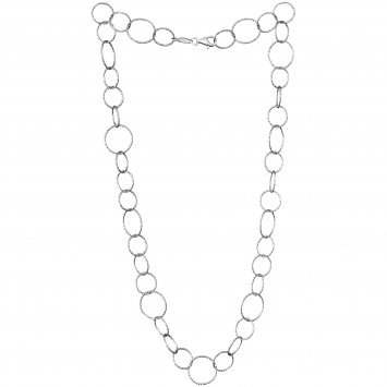 Kette 925/- Sterling Silber rhodiniert  80 cm