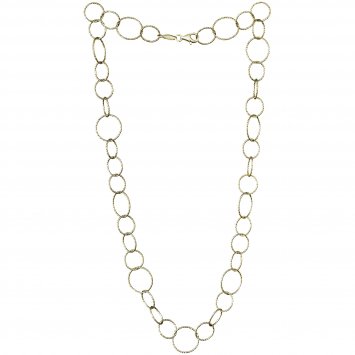 Kette 925/- Sterling Silber vergoldet  80 cm