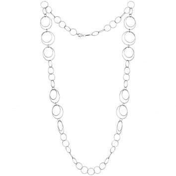 Kette 925/- Sterling Silber rhodiniert  80 cm