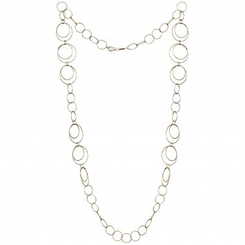 Kette 925/- Sterling Silber vergoldet  80 cm