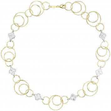 Kette 925/- Sterling Silber rhodiniert/vergoldet