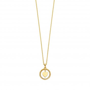 Collier 925/- Sterling Silber vergoldet mit beweglichem Herz