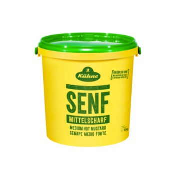 Kuehne Mittelscharfer Senf klassisch servierfertig im Eimer 10000g