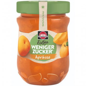 Schwartau Extra Aprikose Fruchtaufstrich mit Weniger Zucker 300g