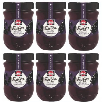 Schwartau Extra schwarze Johannisbeere Fruchtaufstrich 340g 6er Pack