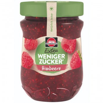 Schwartau Extra Himbeere Fruchtaufstrich mit Weniger Zucker 300g