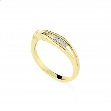 Ring Gold 585 mit 3x Brillant zus. 0,10ct.