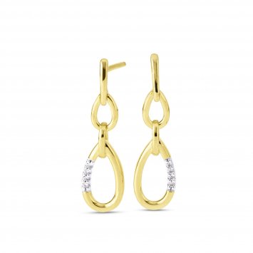 Ohrringe Gold 585 mit 8x Brillant zus. 0,03ct.