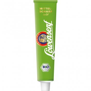 Löwensenf Mittelscharfer Senf cremig mild würzig in der Tube 200ml