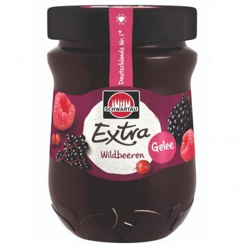 Schwartau Extra Wildbeeren Gelee Frühstück Fruchtaufstrich 340g
