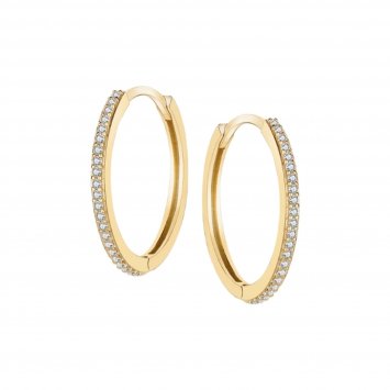 Ohrringe Silber 925 vergoldet mit weißen Zirkonia-Steinen